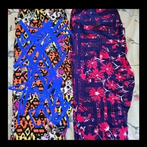 LuLaRoe OS leggings. Floral